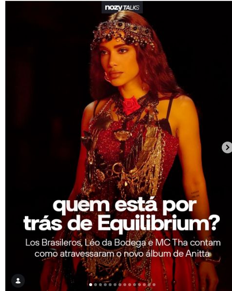 Publicação da Nozy sobre os bastidores de EquilibrIVm II