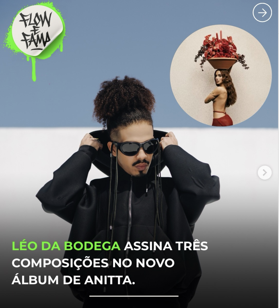 Publicação do Flow e Fama sobre as composições de Léo em EquilibrIVm II